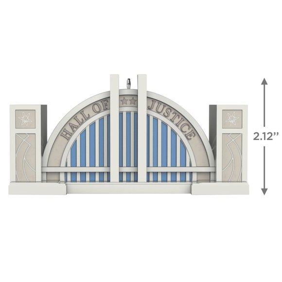 New! DC Comics Hall of Justice Hallmark Ornament + Super Friends Theme Music - Picture 3 of 5